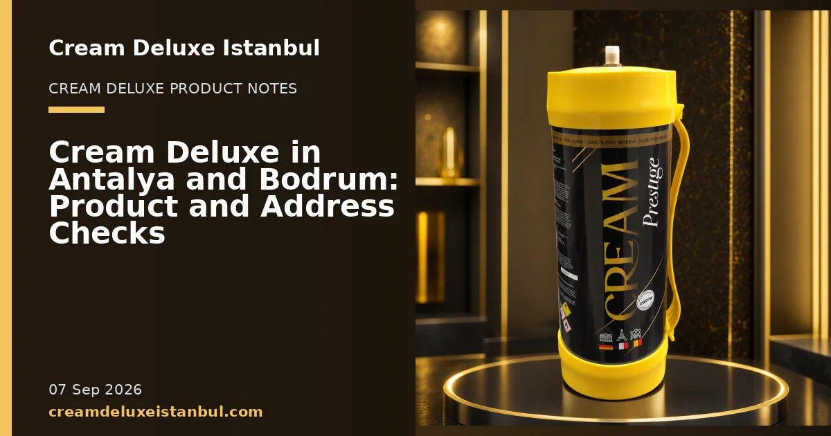 Cream Deluxe Istanbul blog cover showing product cylinders in a studio setting