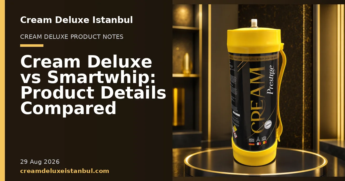 Cream Deluxe Istanbul blog cover showing product cylinders in a studio setting