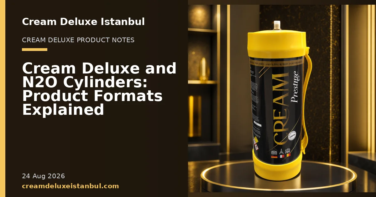 Cream Deluxe Istanbul blog cover showing product cylinders in a studio setting