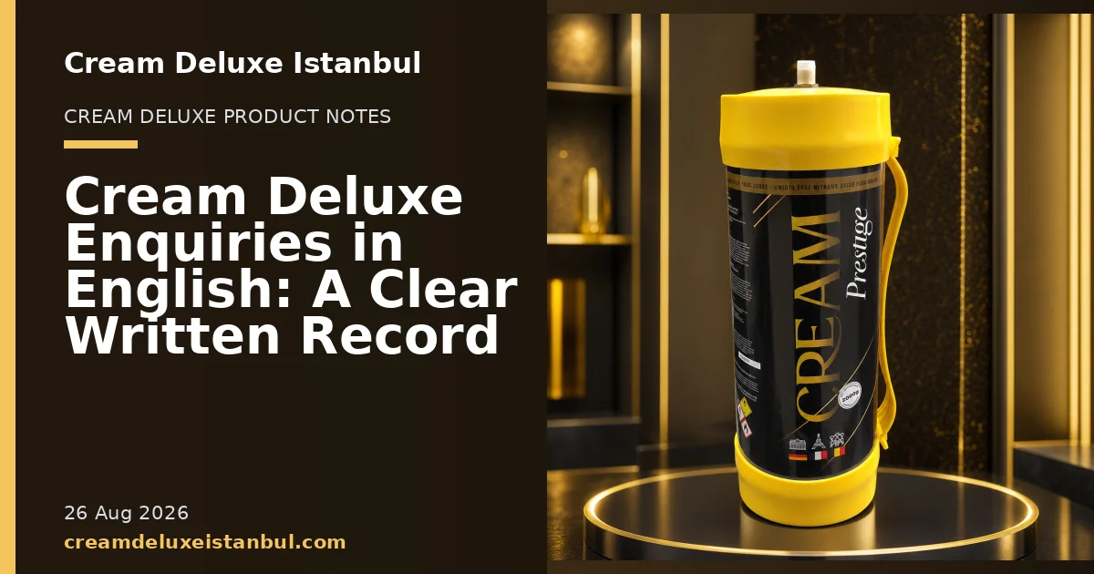 Cream Deluxe Istanbul blog cover showing product cylinders in a studio setting