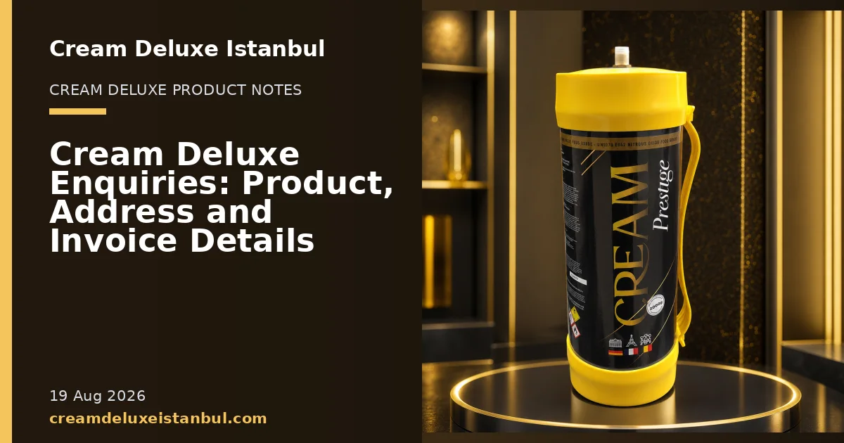 Cream Deluxe Istanbul blog cover showing product cylinders in a studio setting