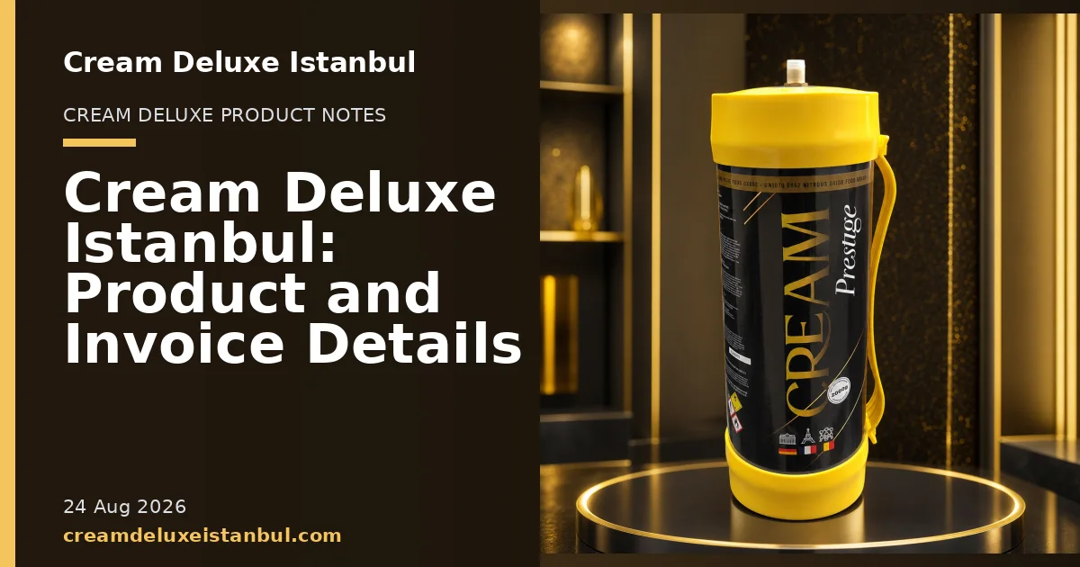 Cream Deluxe Istanbul blog cover showing product cylinders in a studio setting
